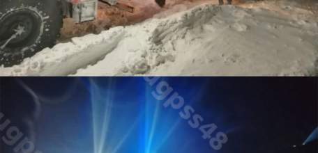 Сегодня утром спасатели вытащили из снега машину в Измалковском районе