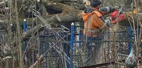 На старом городском кладбище продолжается уборка