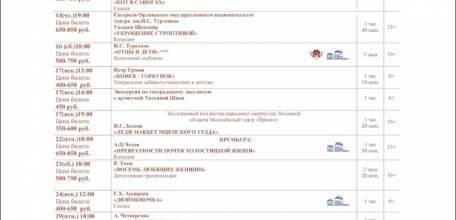 Афиша драмтеатра &laquo;Бенефис&raquo; на май