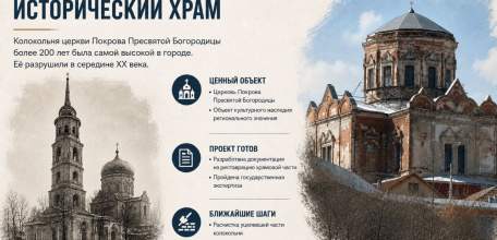 В Ельце хотят восстановить храм Покрова Богородицы, колокольня которого 200 лет подряд была самой высокой в городе.
