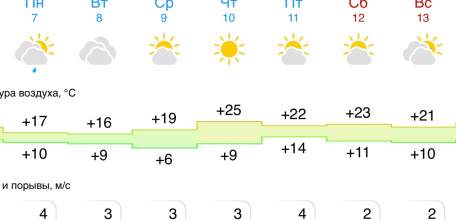 Прогноз погоды на следующую неделю в Ельце