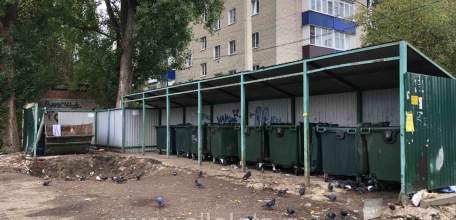 В Ельце сегодня идеальная чистота на контейнерной площадке по сбору мусора!