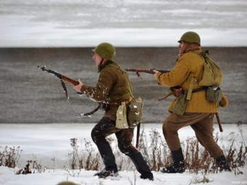 Военно-историческая реконструкция, посвящённая боям 1941 года за город Елец